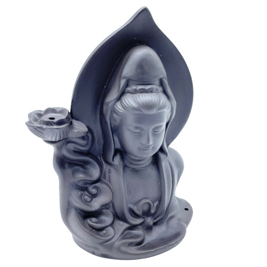 Polished Backflow Incense Burner - Serene Buddha featuring natural patterning and unique variations - Luna Panther