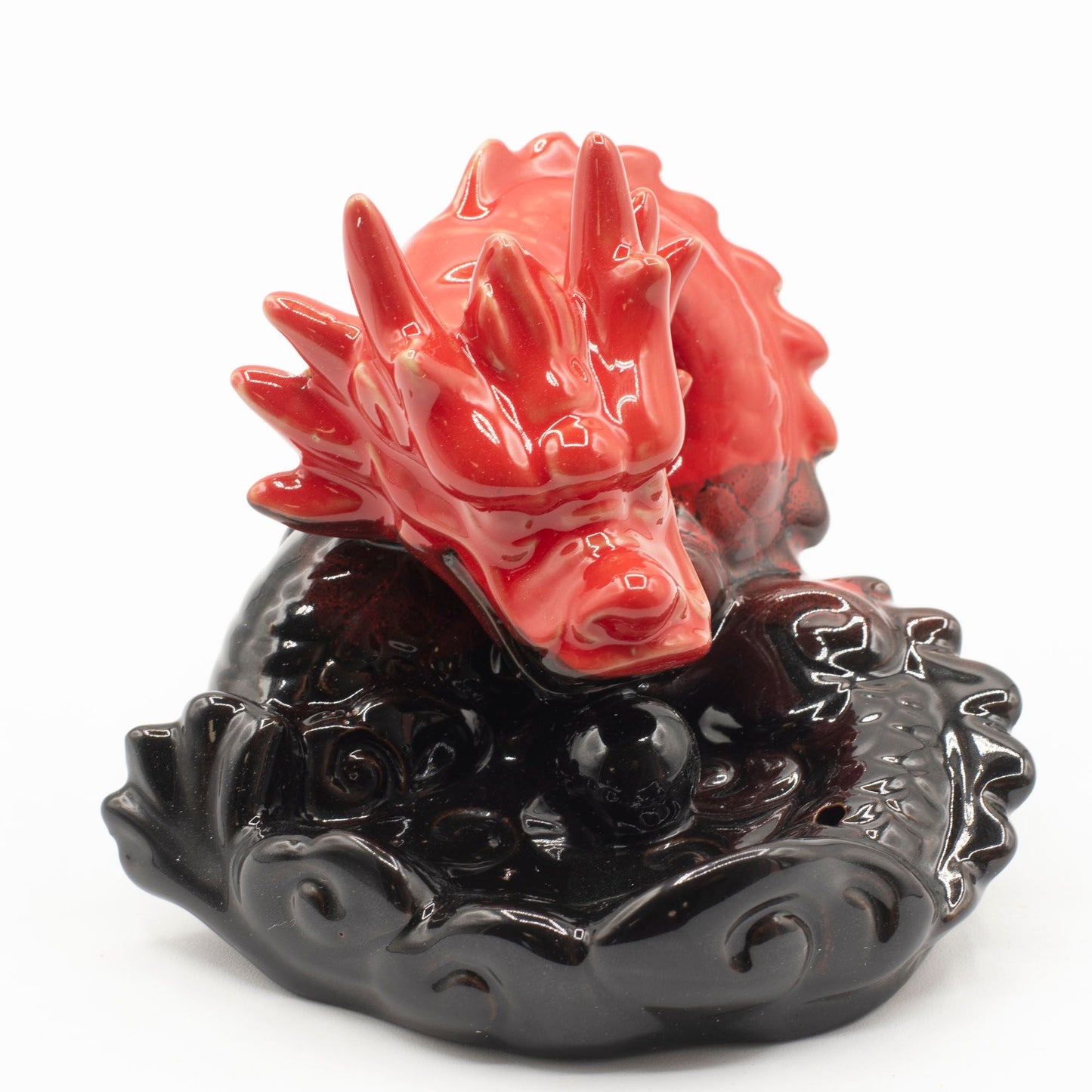 Backflow Incense Burner - Small Red Dragon - Luna Panther