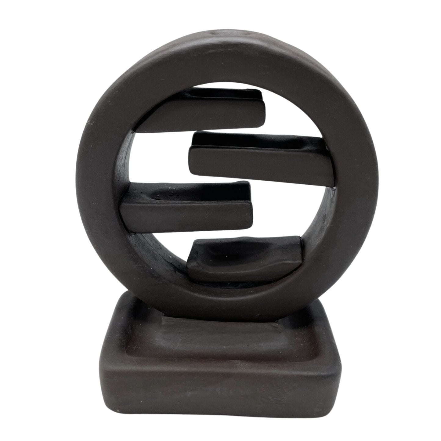 Polished Backflow Incense Burner - Zen Circle of Life featuring natural patterning and unique variations - Luna Panther