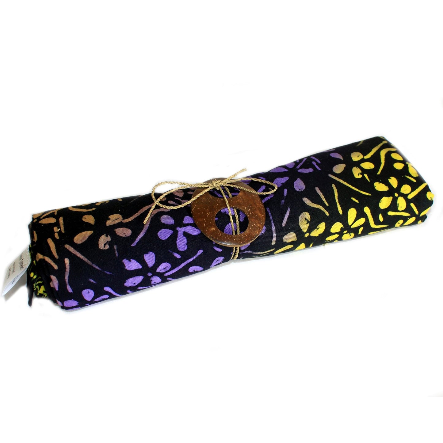 Bali Block Print Sarong - Pretty Petals - Black - Luna Panther