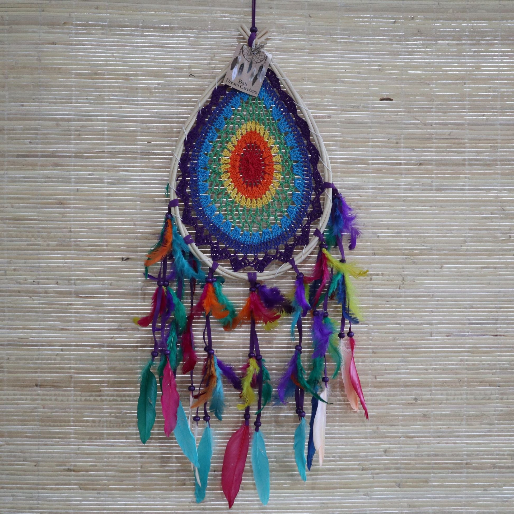 Polished Bali Dream Catchers - Med Multi Teardrop featuring natural patterning and unique variations - Luna Panther