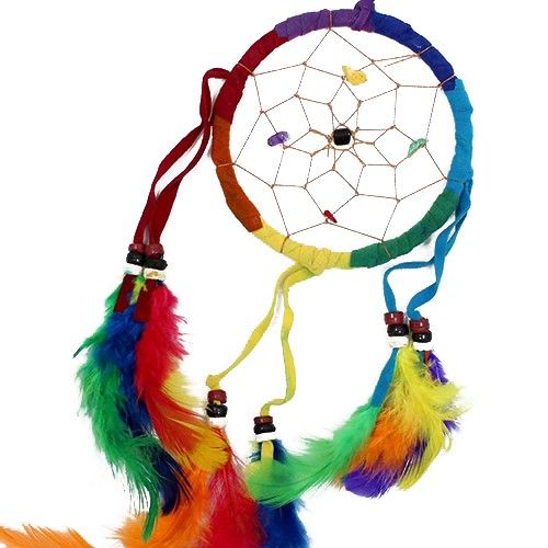 Polished Bali Dreamcatchers - Medium Round - Rainbow featuring natural patterning and unique variations - Luna Panther