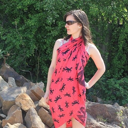 Bali Gecko Sarongs - Pink - Luna Panther