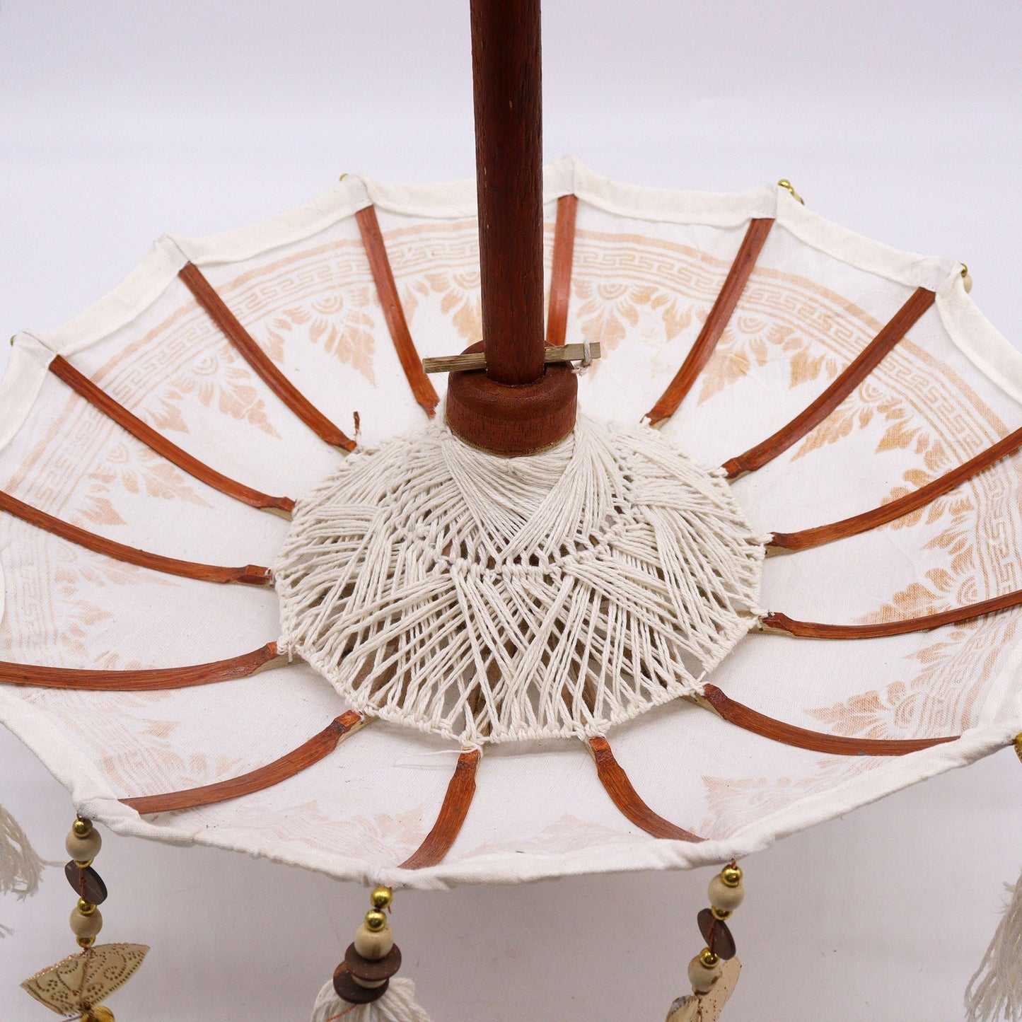 Bali Home Decor Parasol - Canvas - Gold Decor - 40cm - Luna Panther