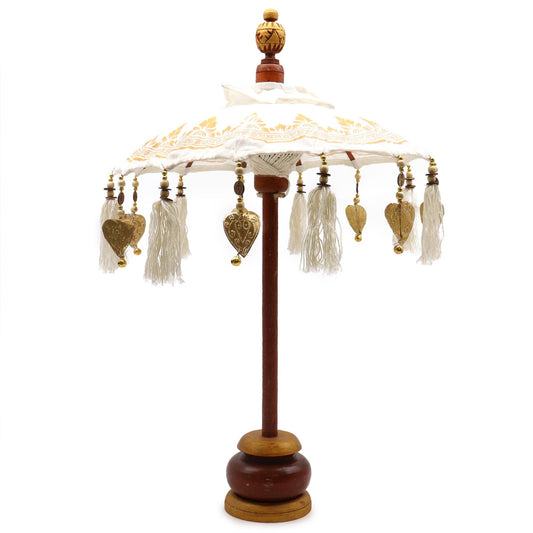 Bali Home Decor Parasol - Canvas - Gold Decor - 40cm - Luna Panther