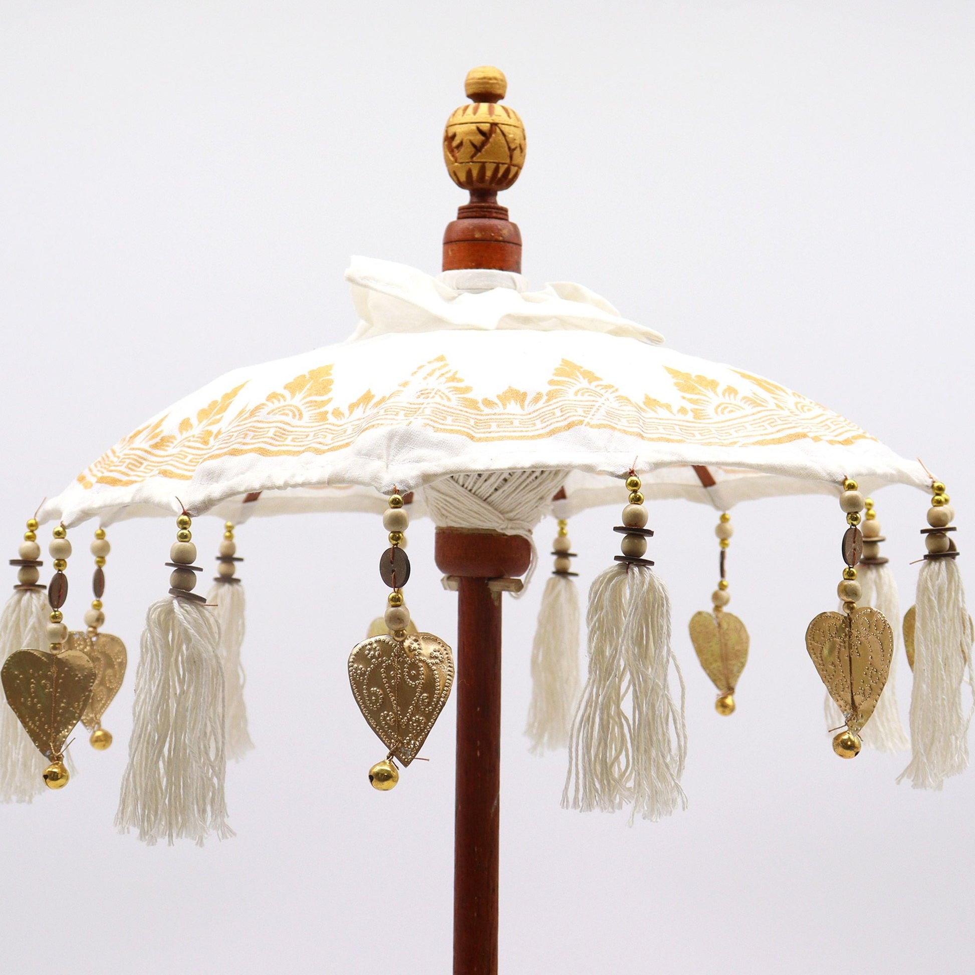 Bali Home Decor Parasol - Canvas - Gold Decor - 40cm - Luna Panther