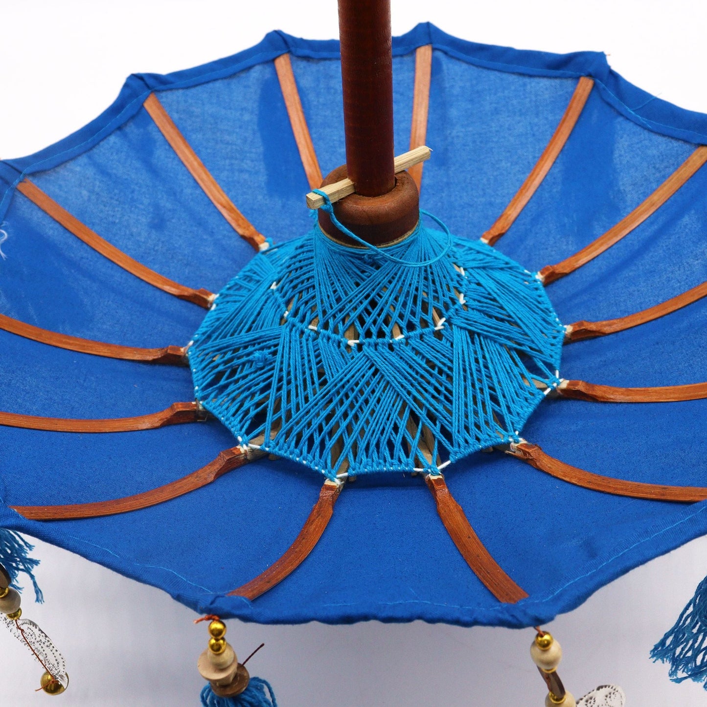 Bali Home Decor Parasol - Cotton - Blue - 40cm - Luna Panther