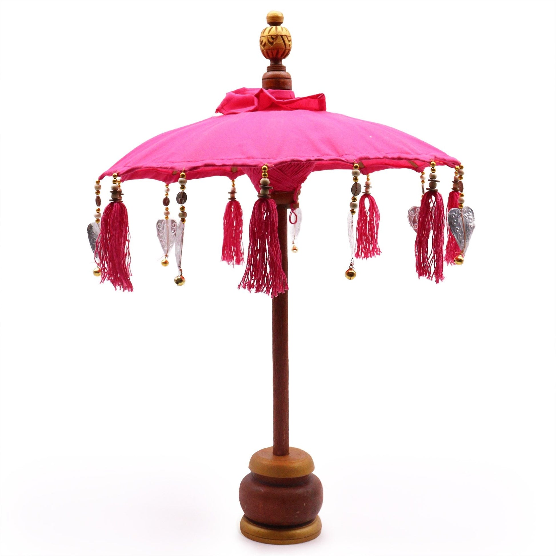Bali Home Decor Parasol - Cotton - Pink - 40cm - Luna Panther