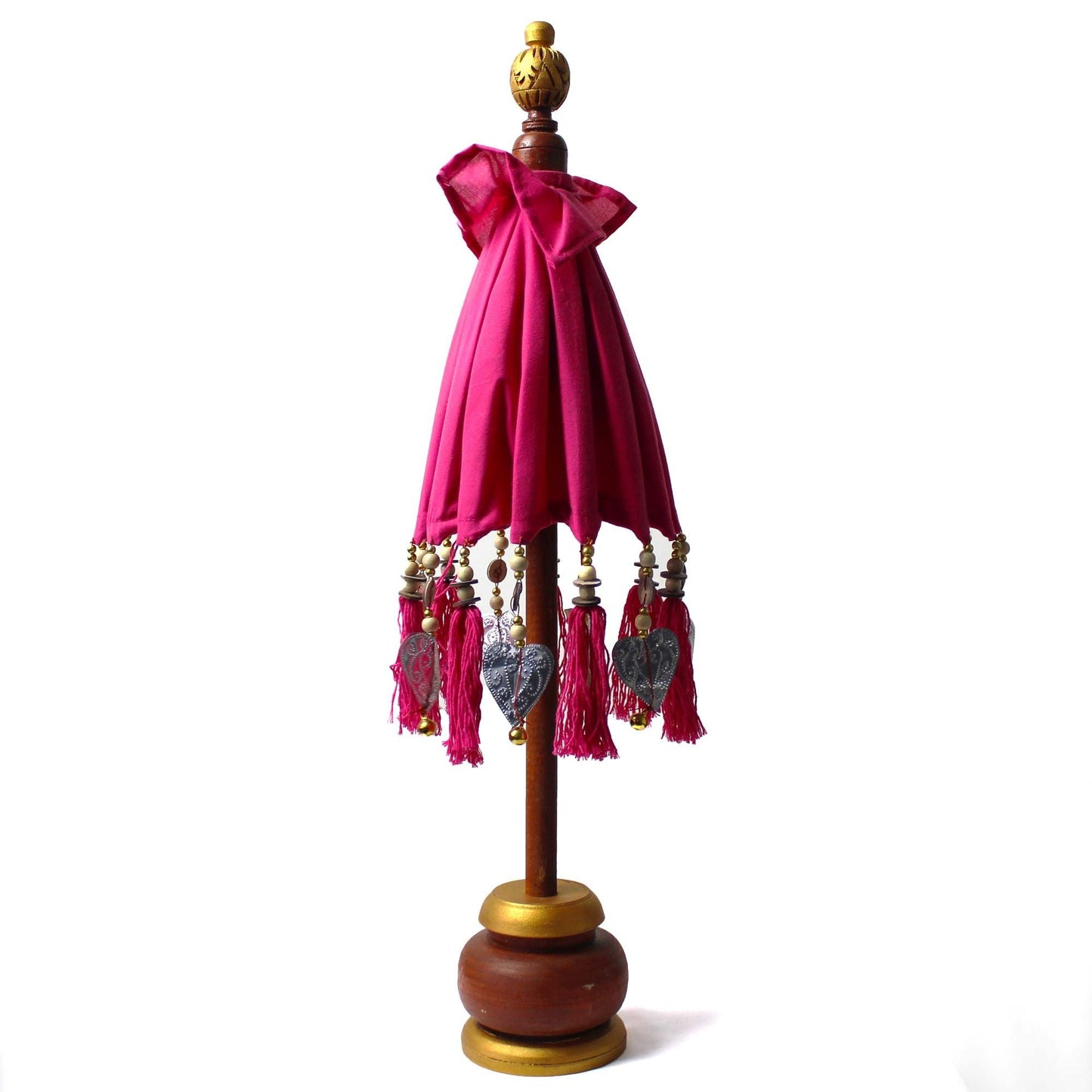 Bali Home Decor Parasol - Cotton - Pink - 40cm - Luna Panther