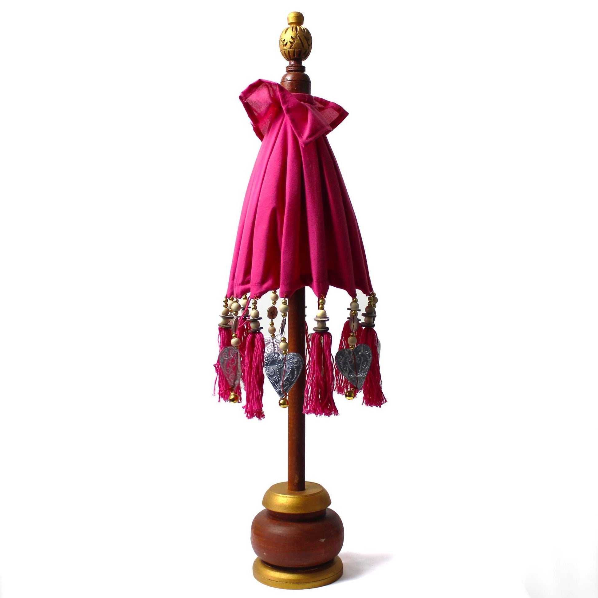 Bali Home Decor Parasol - Cotton - Pink - 40cm - Luna Panther
