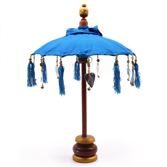 Bali Home Decor Parasol - Cotton - Turquoise - 40cm - Luna Panther