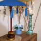 Bali Home Decor Parasol - Cotton - Turquoise - 40cm - Luna Panther