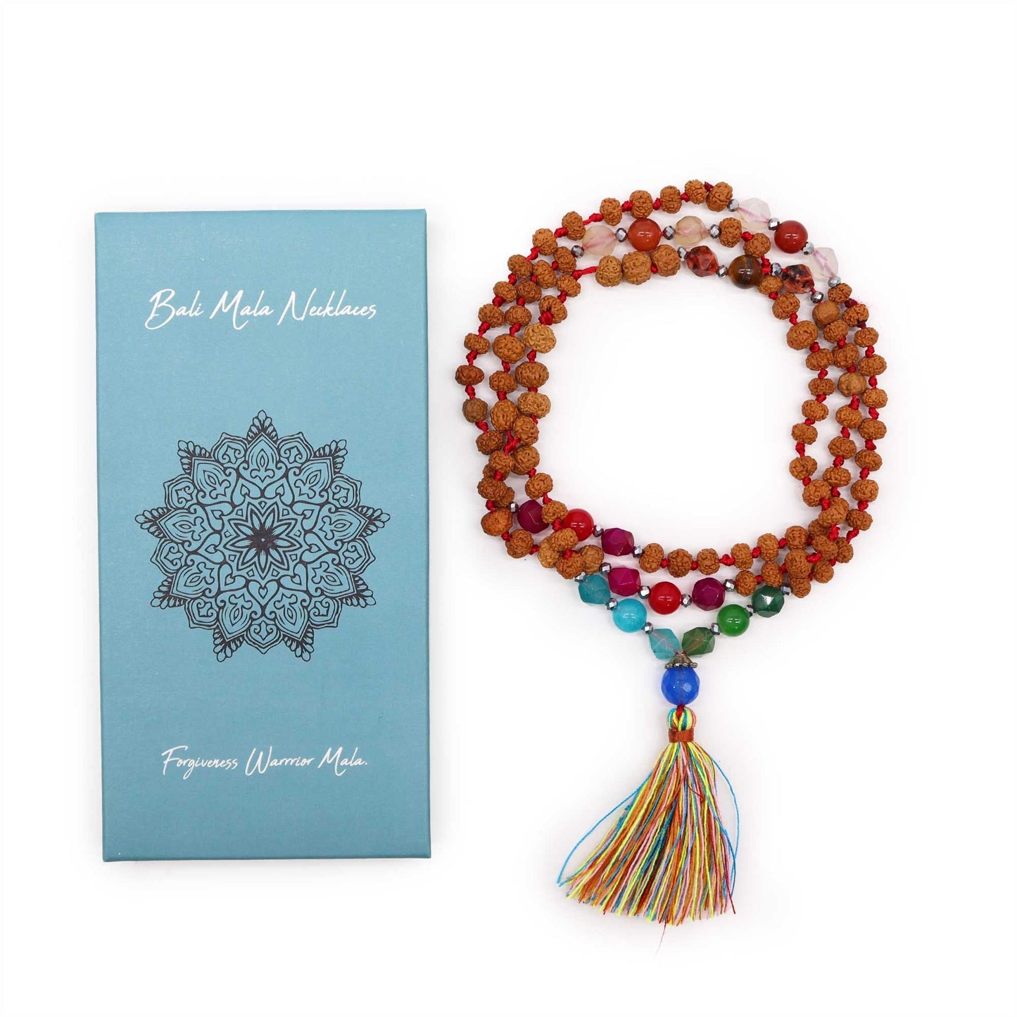Polished Bali Mala Necklace - Forgiveness Warrior featuring natural patterning and unique variations - Luna Panther