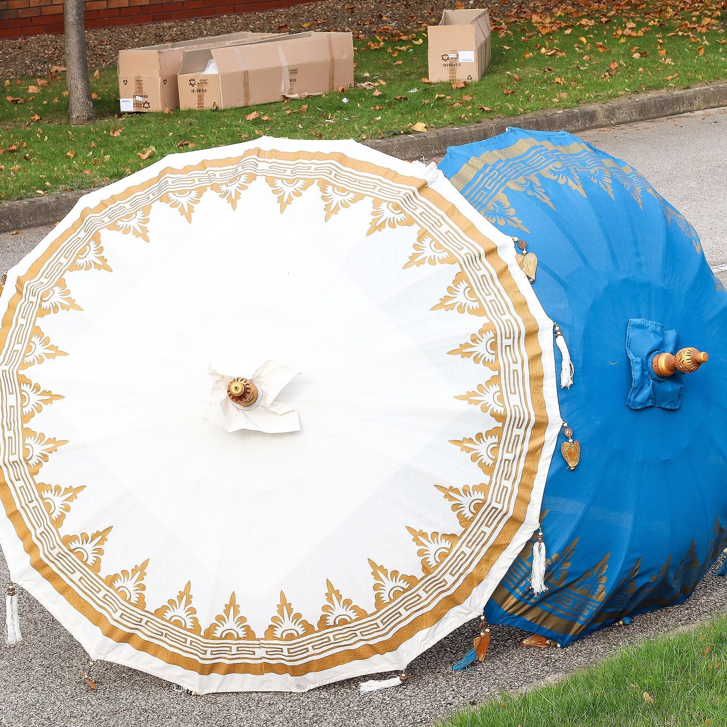 Bali Patio Parasol - Canvas - Natural Decor - 1.5m - Luna Panther
