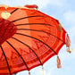 Bali Patio Parasol - Cotton - Orange Decor - 1.5m - Luna Panther
