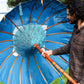 Bali Patio Parasol - Cotton - Turquoise Decor - 1.5m - Luna Panther