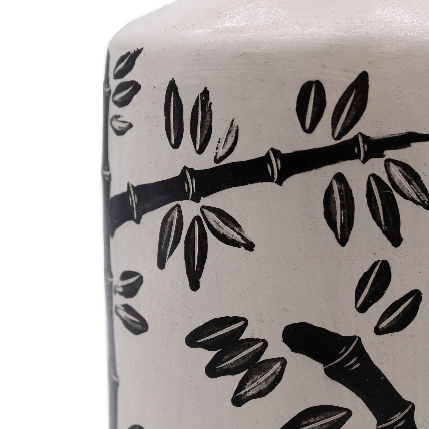 Bamboo Motif Straight Vase - Natural - Luna Panther