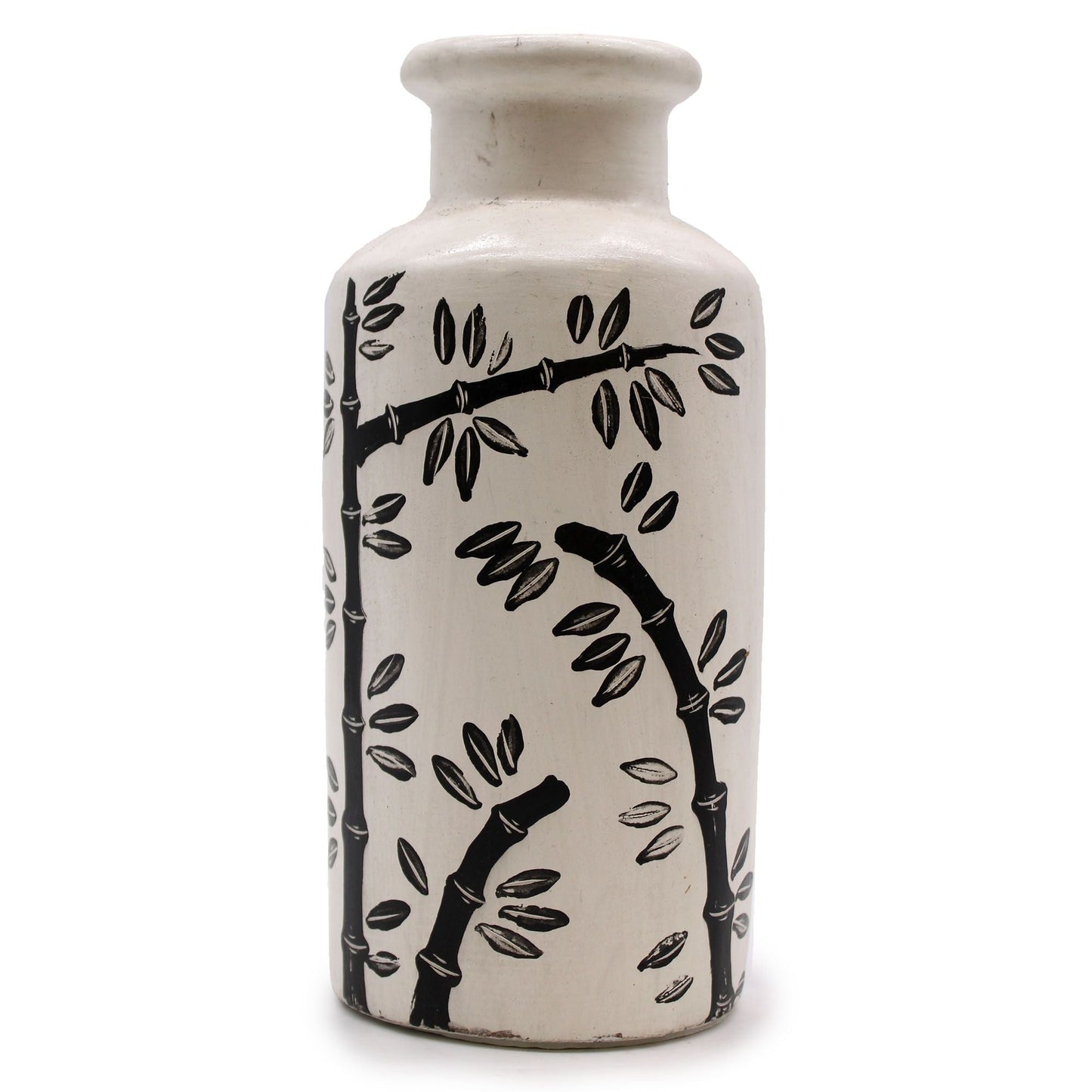 Bamboo Motif Straight Vase - Natural - Luna Panther