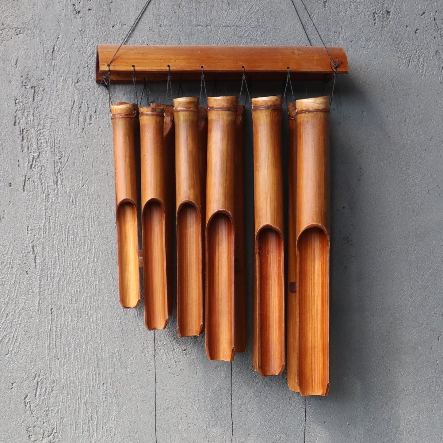 Bamboo Windchime - Natural finish - 12 Large Tubes - Luna Panther