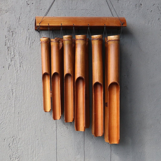 Bamboo Windchime - Natural finish - 12 Large Tubes - Luna Panther alternate view
