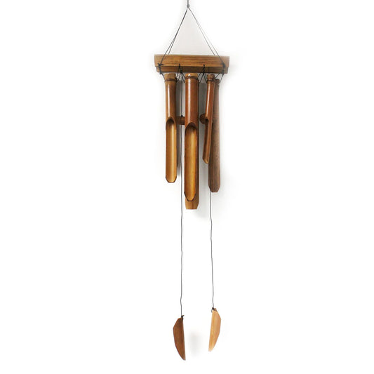 Bamboo Windchime - Natural finish - 6 Large Tubes - Luna Panther