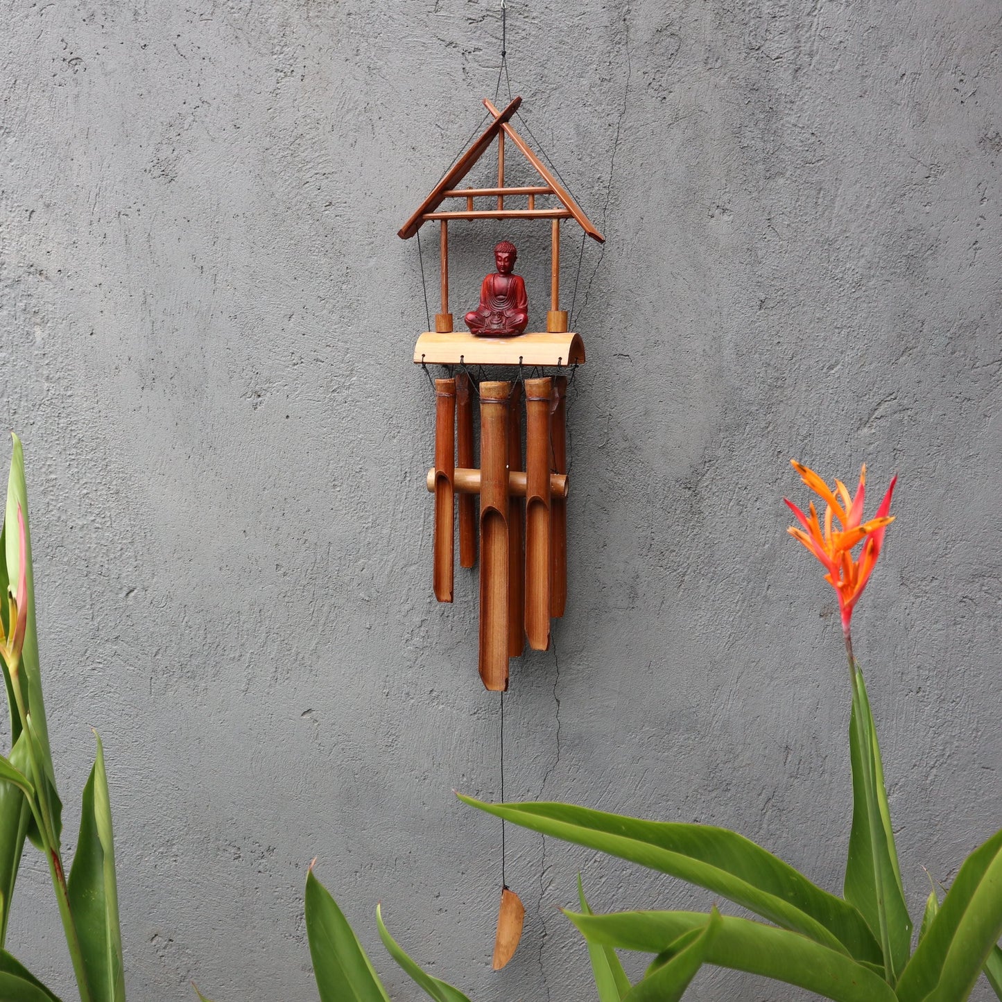 Bamboo Windchime - Natural finish - Brown Buddha 6 Tubes - Luna Panther