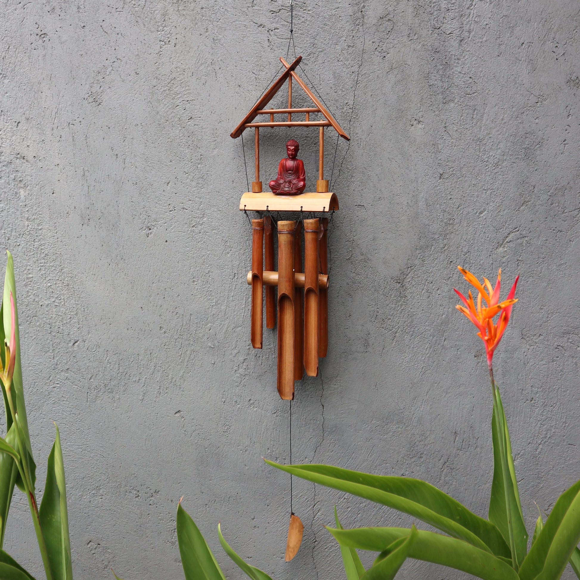 Bamboo Windchime - Natural finish - Brown Buddha 6 Tubes - Luna Panther