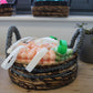Banana Leaf & Abu - abu Raffia Basket - Set of 2 - Luna Panther