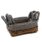 Banana Leaf & Abu - Abu Raffia Square Basket - Set of 3 - Luna Panther