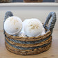 Banana Leaf & Hitam Raffia Basket - Set of 2 - Luna Panther