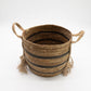 Banana Leaf & Seagrass Large Baskets - Natural Browns - Set of 3 - Luna Panther