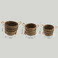 Banana Leaf & Seagrass Large Baskets - Natural Browns - Set of 3 - Luna Panther