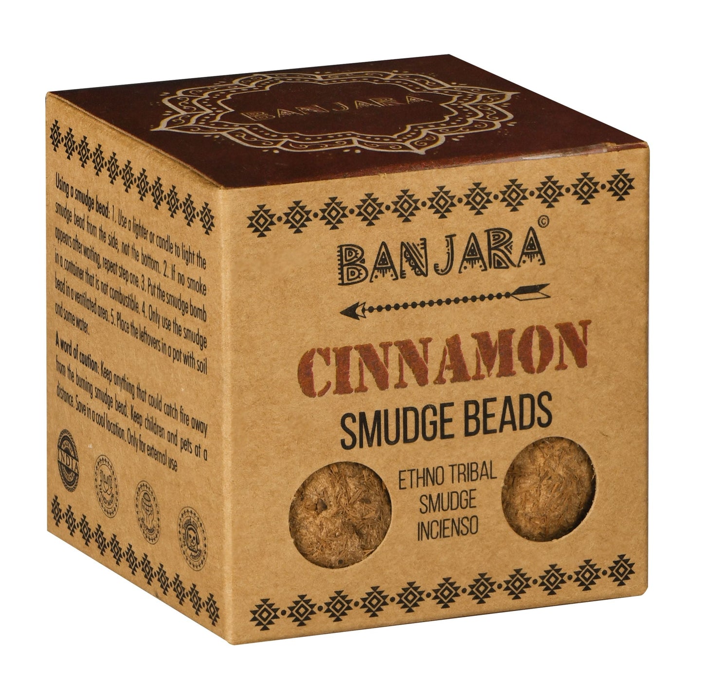 Polished Banjara Smudge Beads - Cinnamon featuring natural patterning and unique variations - Luna Panther