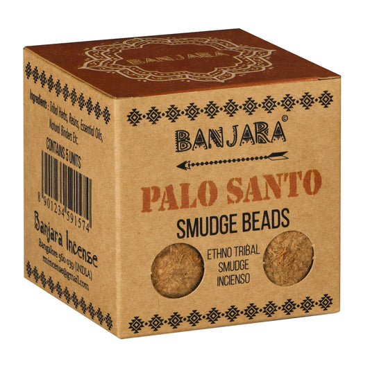 Polished Banjara Smudge Beads - Palo Santo featuring natural patterning and unique variations - Luna Panther