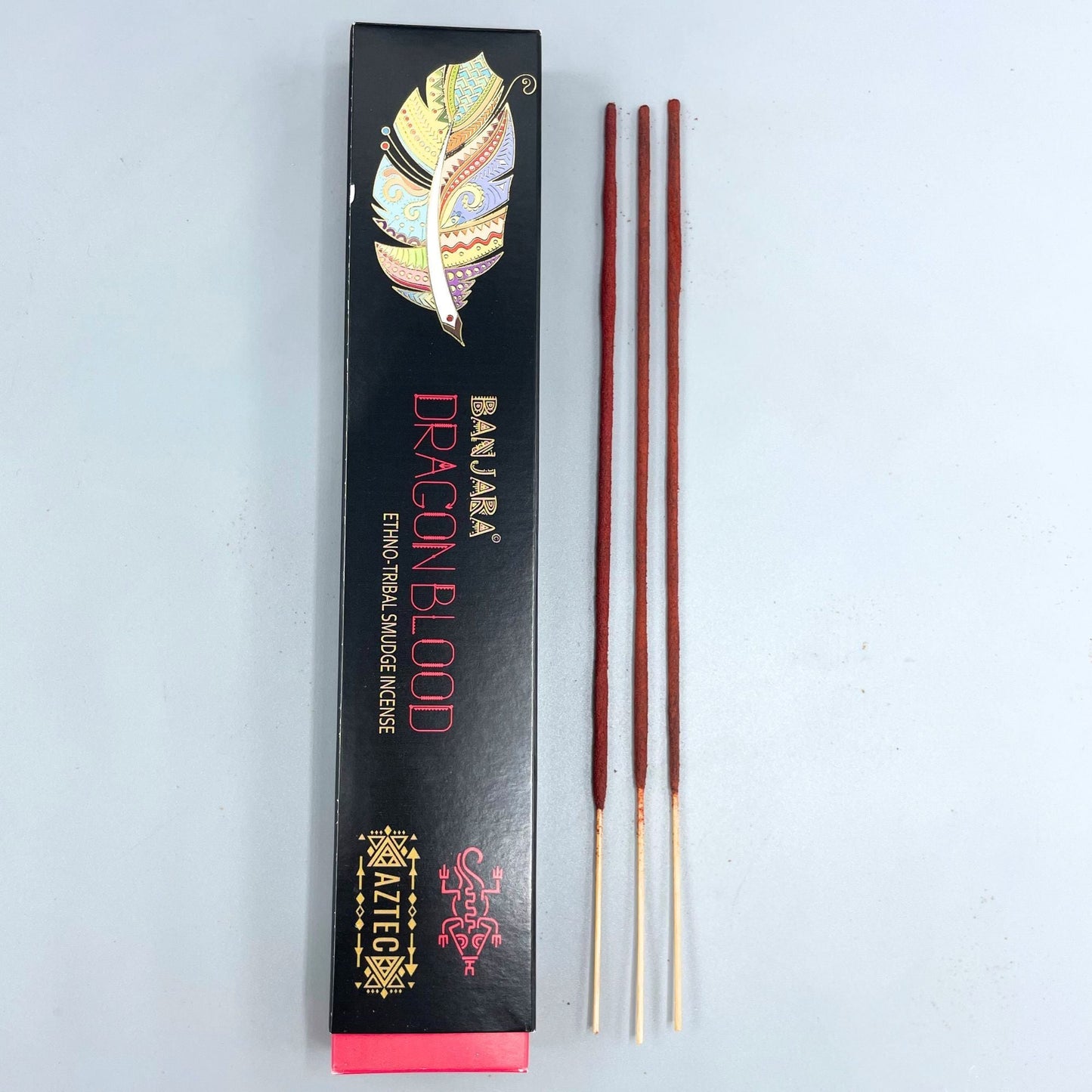 Polished Banjara Tribal Smudge Incense - Dragon Blood featuring natural patterning and unique variations - Luna Panther