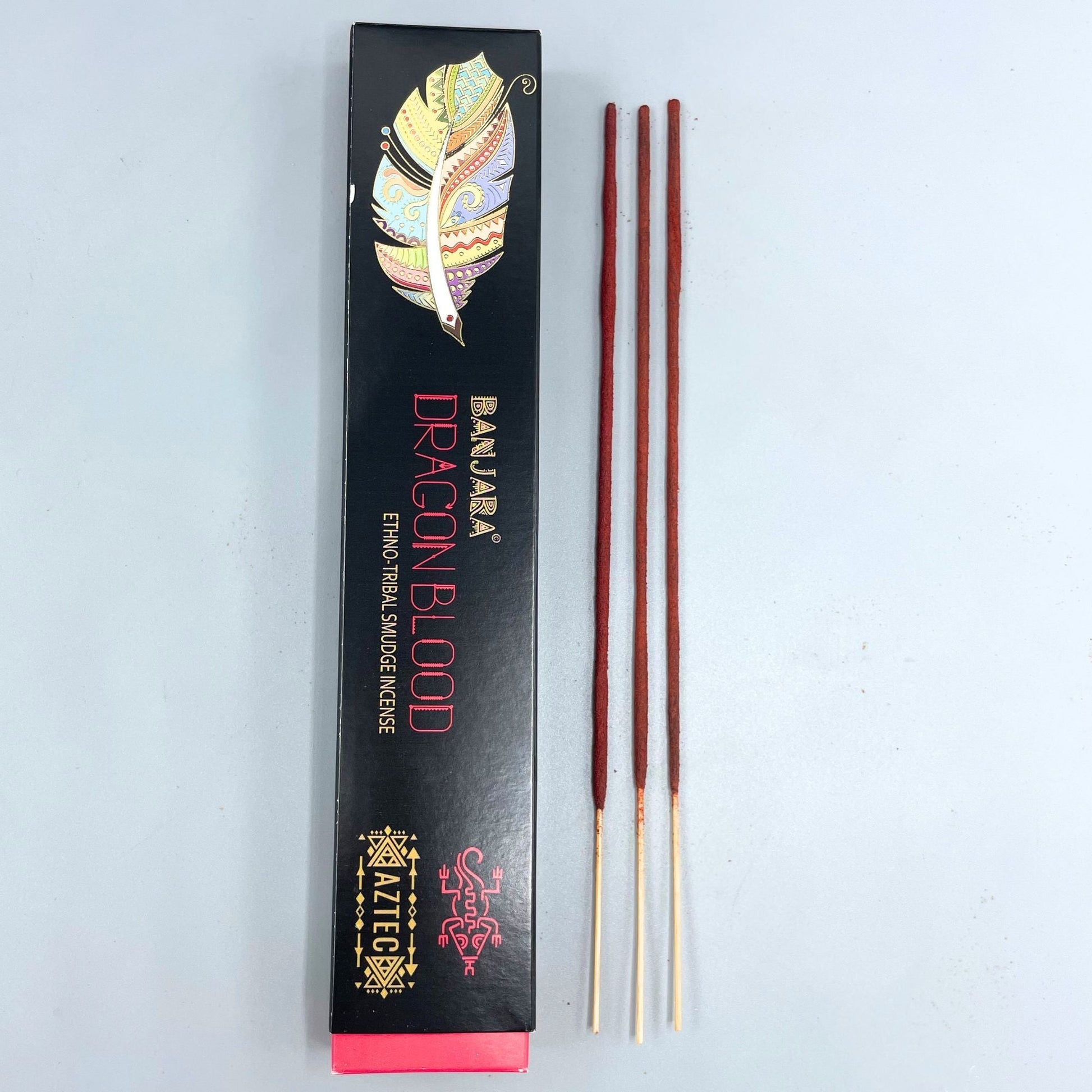 Polished Banjara Tribal Smudge Incense - Dragon Blood featuring natural patterning and unique variations - Luna Panther