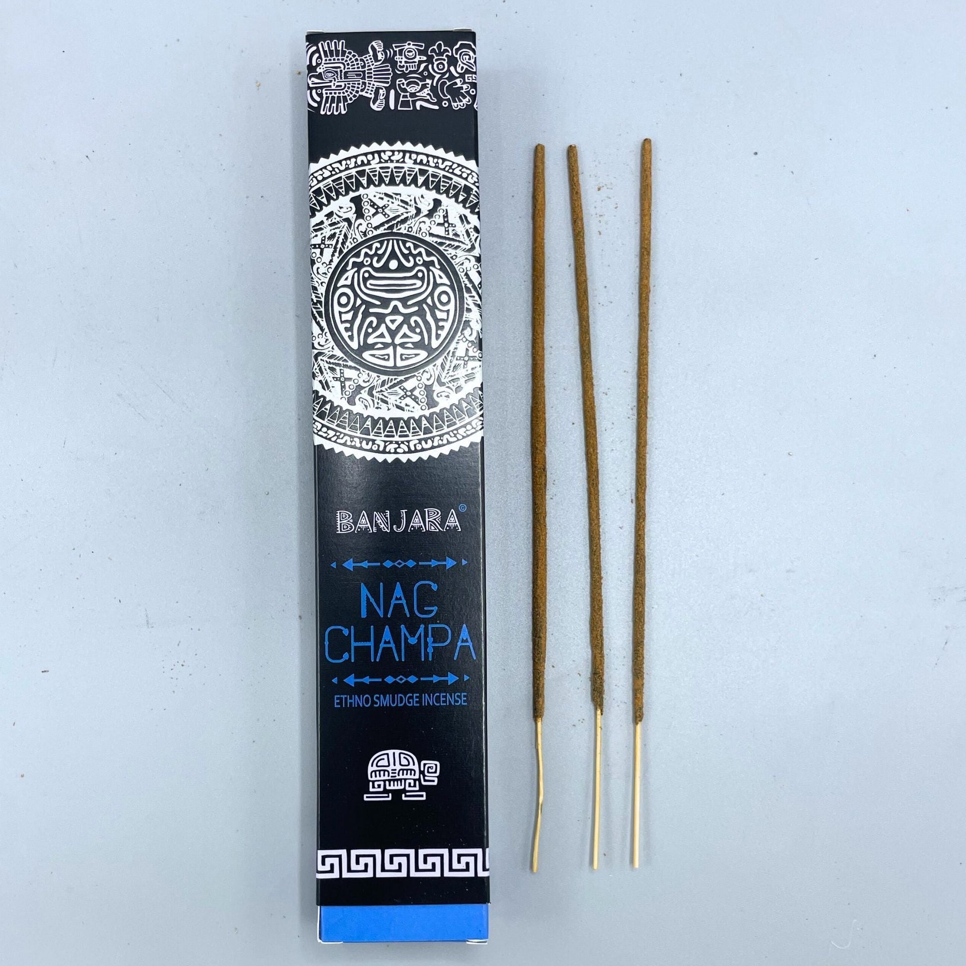 Polished Banjara Tribal Smudge Incense - Nag Champa featuring natural patterning and unique variations - Luna Panther
