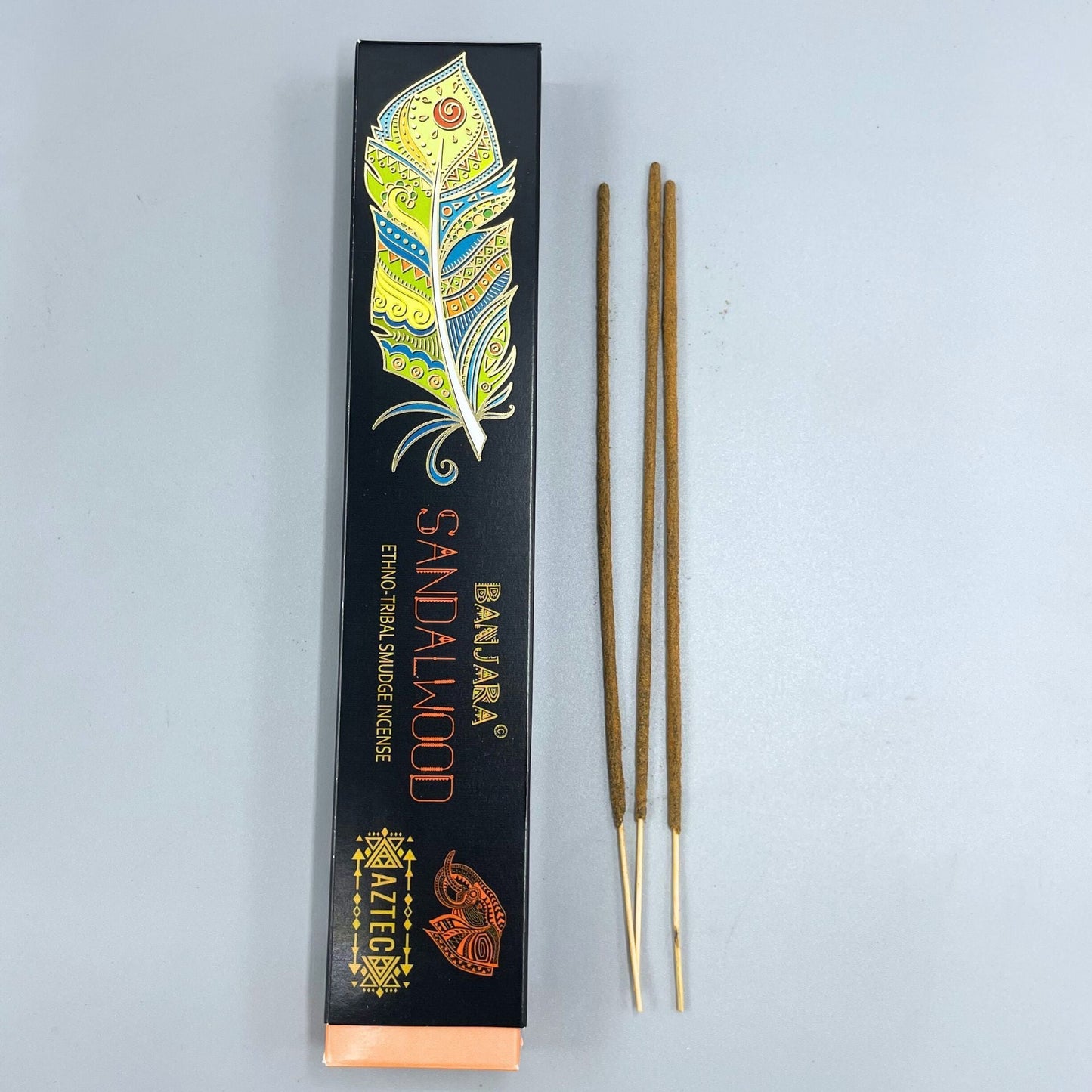 Polished Banjara Tribal Smudge Incense - Sandalwood featuring natural patterning and unique variations - Luna Panther