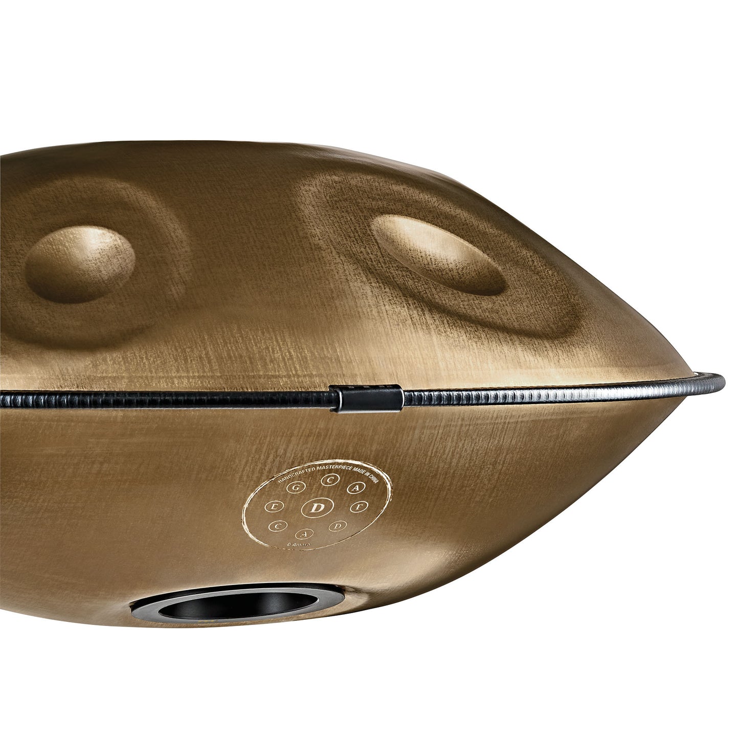 MEINL Sonic Energy Sensory Handpan Stainless Steel D Amara 9 Notes 440 Hz - Vintage Gold detail view 8 at Luna Panther