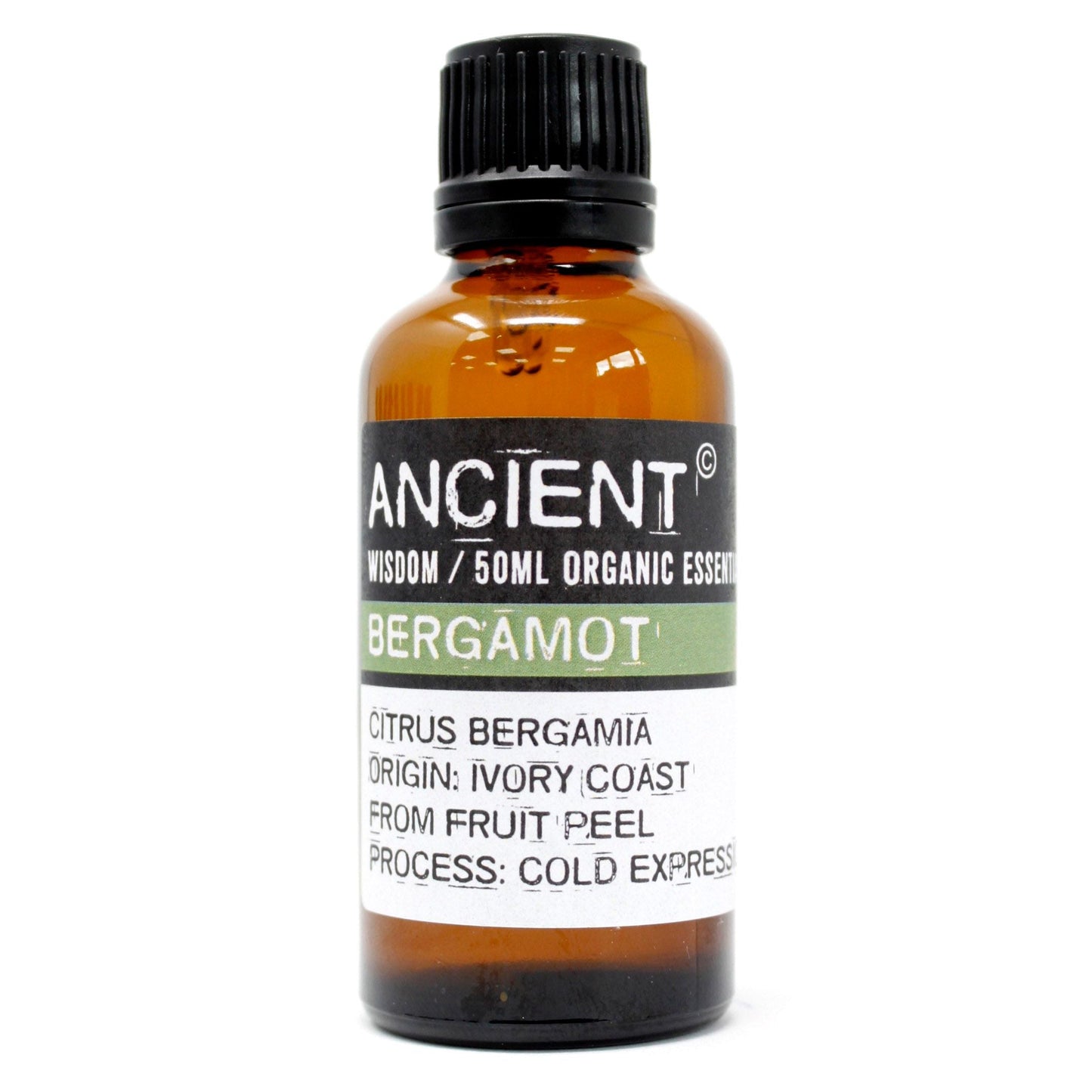 Polished Bergamot Organic Essential Oil 50ml featuring natural patterning and unique variations - Luna Panther