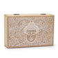 Big Rectangle Box 21.5x14x6.3cm - Buddha Face Whitewash - Luna Panther