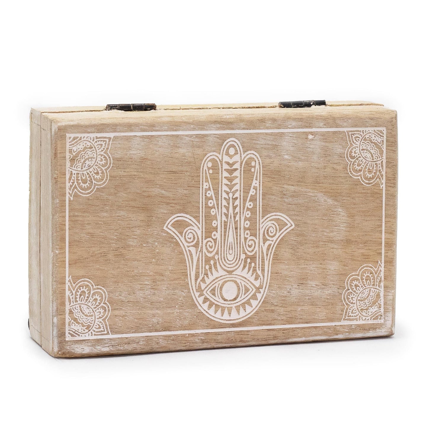 Big Rectangle Box 21.5x14x6.3cm - Hamsa Whitewash - Luna Panther