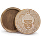 Big Round Box 17.5x7.5cm - Buddha Face Whitewash - Luna Panther