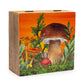 Big Square Box 15x17.5x8cm - Mushroom Design Maroon - Luna Panther