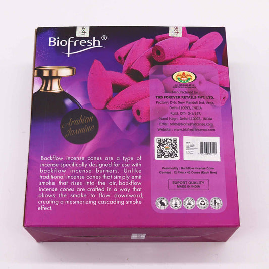 Biofresh Backflow Incense Cones - Arabian Jasmine - Luna Panther