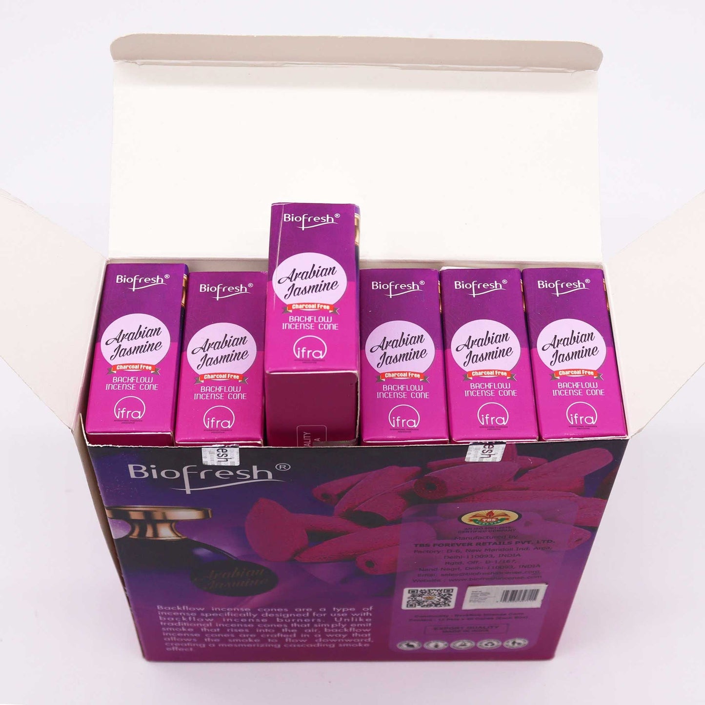 Biofresh Backflow Incense Cones - Arabian Jasmine - Luna Panther