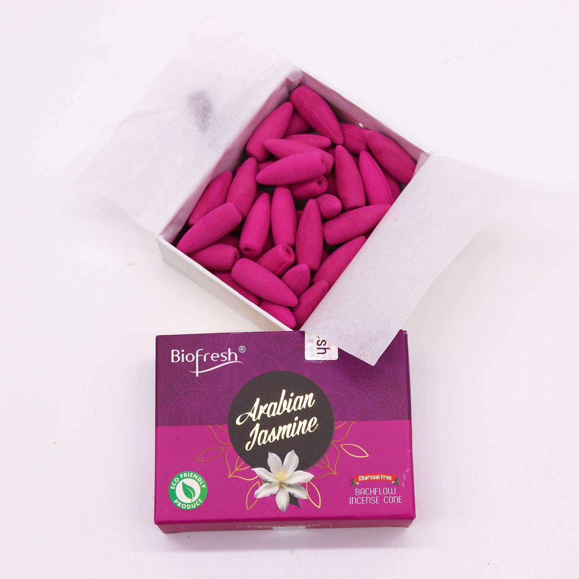 Biofresh Backflow Incense Cones - Arabian Jasmine - Luna Panther