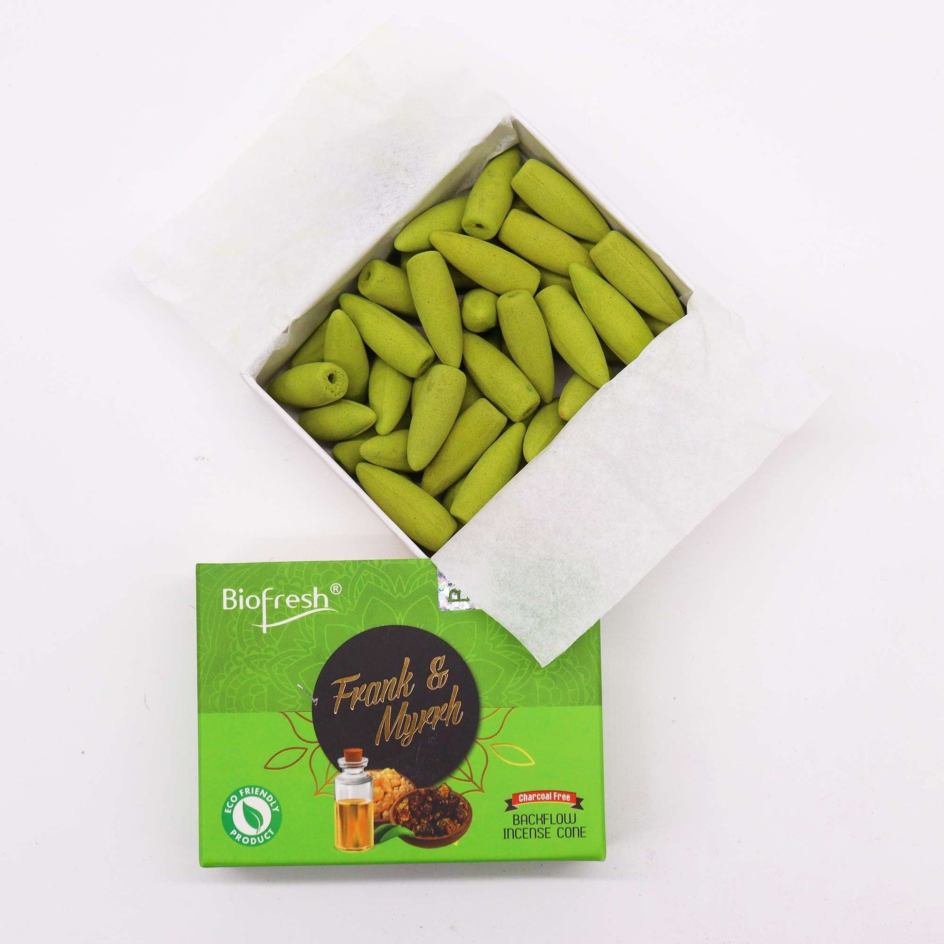 Biofresh Backflow Incense Cones - Frank & Myrrh - Luna Panther