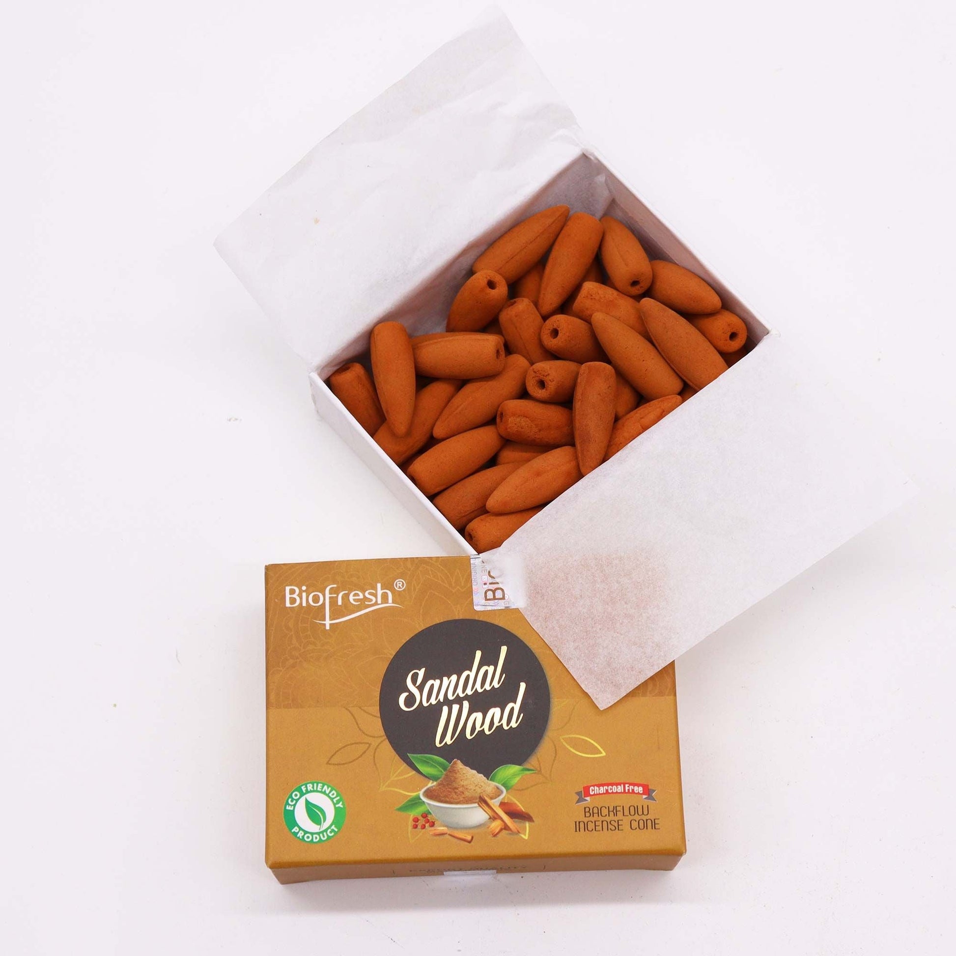 Biofresh Backflow Incense Cones - Sandalwood - Luna Panther