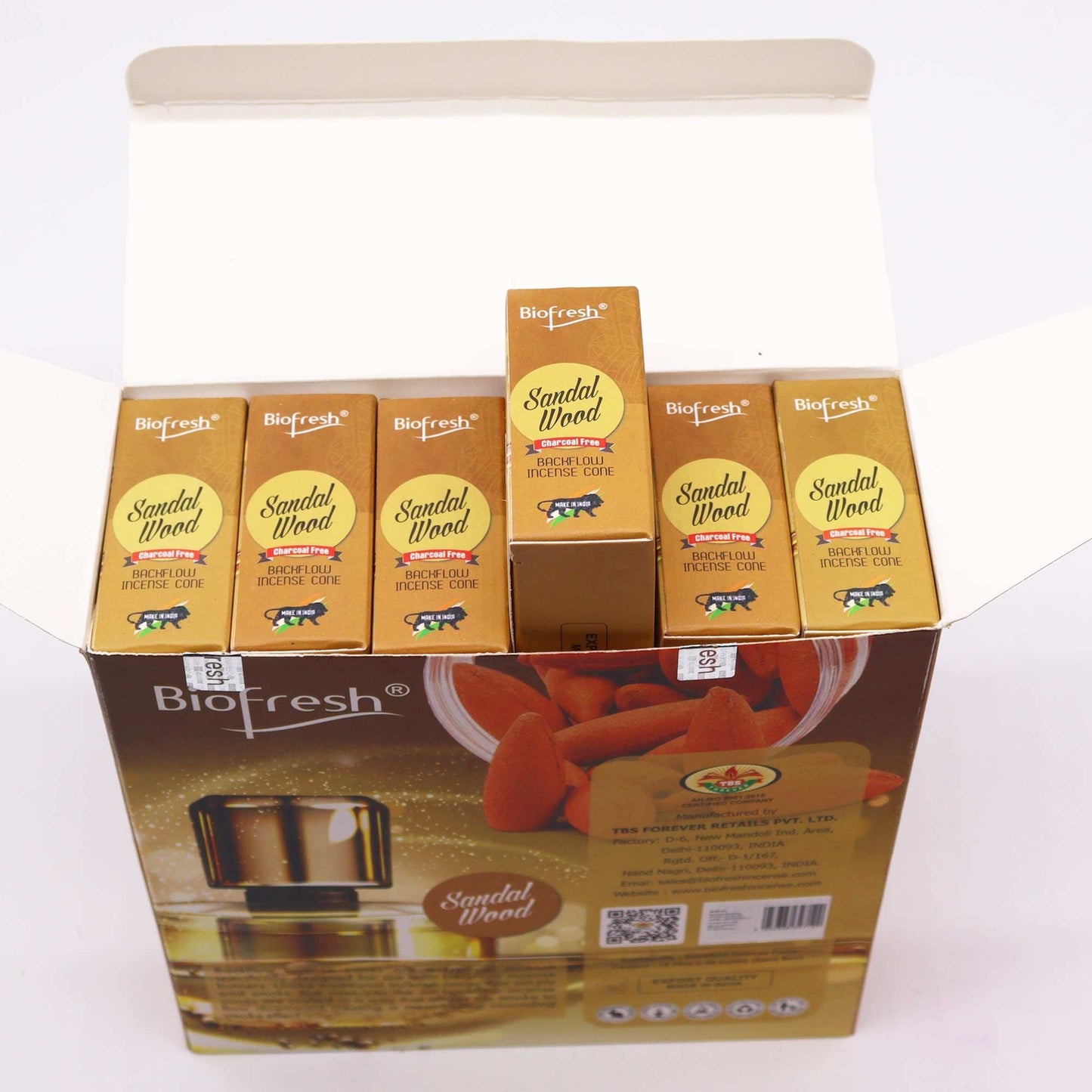 Biofresh Backflow Incense Cones - Sandalwood - Luna Panther